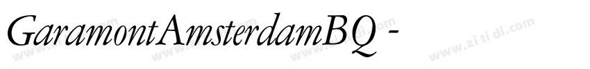 GaramontAmsterdamBQ 字体转换
